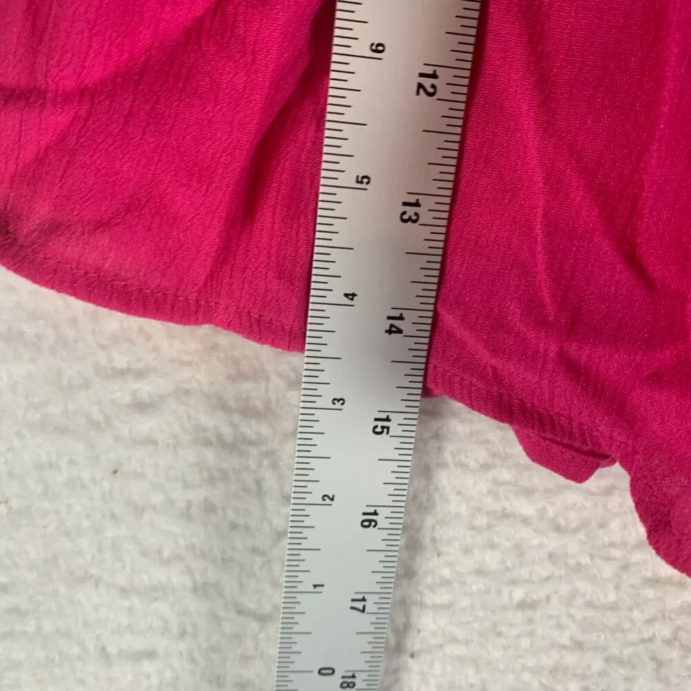 Miken Junior's Smocked Tiered Ruffled Skirt Pink Pullover Swim Cover‎ Up Size M